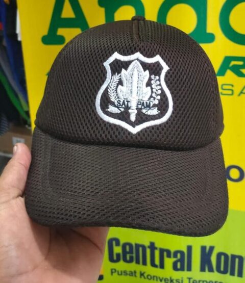 Topi Jaring Satpam coklat + Topi Security coklat