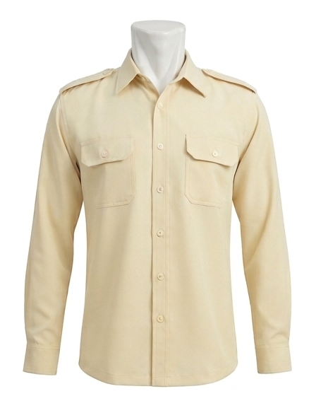 Baju seragam satpam -CREAM PDL SUS Bahan GAIA (Atasan)