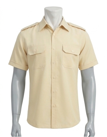 Baju seragam satpam -terbaru Cream PDH Bahan GAIA Premium (Atasan)