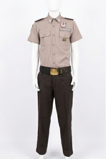 Seragam PDH Satpam (1 Stel) Terbaru Warna Coklat Resmi Bahan GAIA