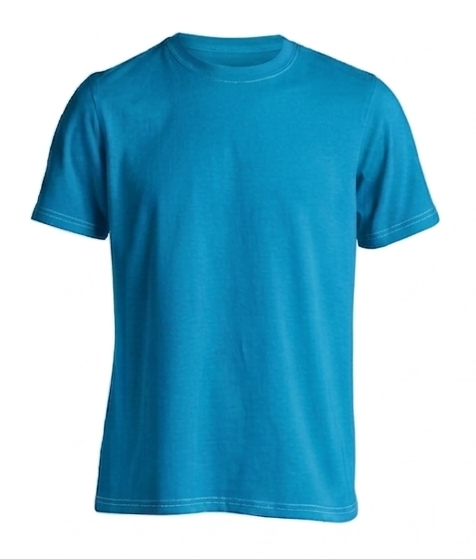 Kaos Polos Biru Turkis O-neck Cotton Combed 24s