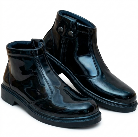 Sepatu PDH MengkilapSatpam Indonesia Bahan Kulit Sintetis Premium
