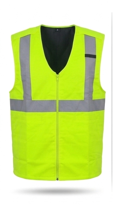 Rompi Safety Bahan Taslan Warna Hijau Stabilo Dengan Lapisan Dalam