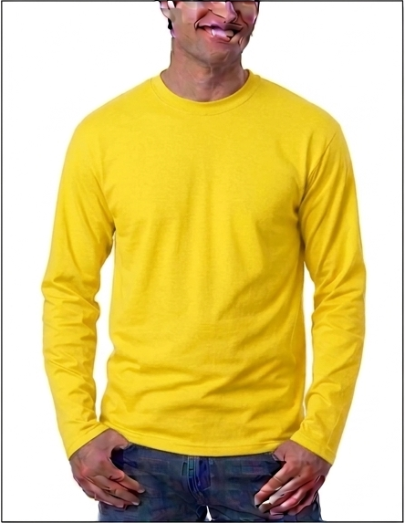Kaos Polos Kuning Kenari Lengan Panjang O-neck Cotton Combed 24s