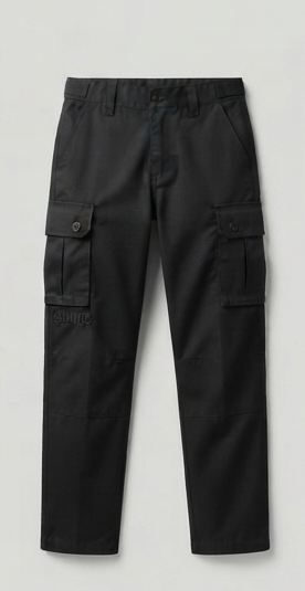 Celana PDL Cargo Bahan Ribstok Warna hitam